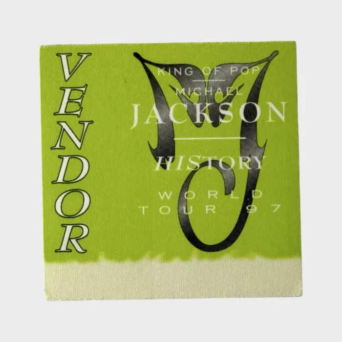 Michael Jackson HIStory Cloth Backstage Pass Vendor