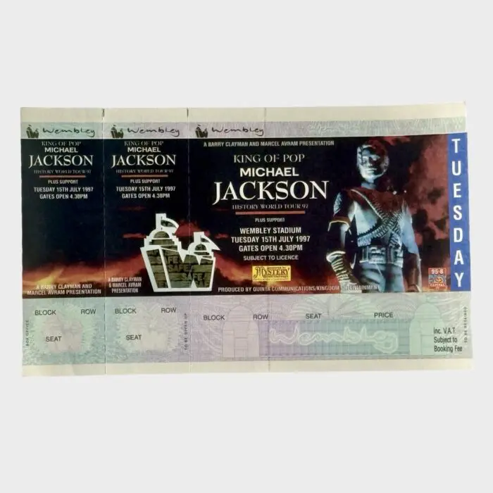 Michael Jackson HIStory World Tour London UK Wembley Stadium July 15, 1997 Tuesday