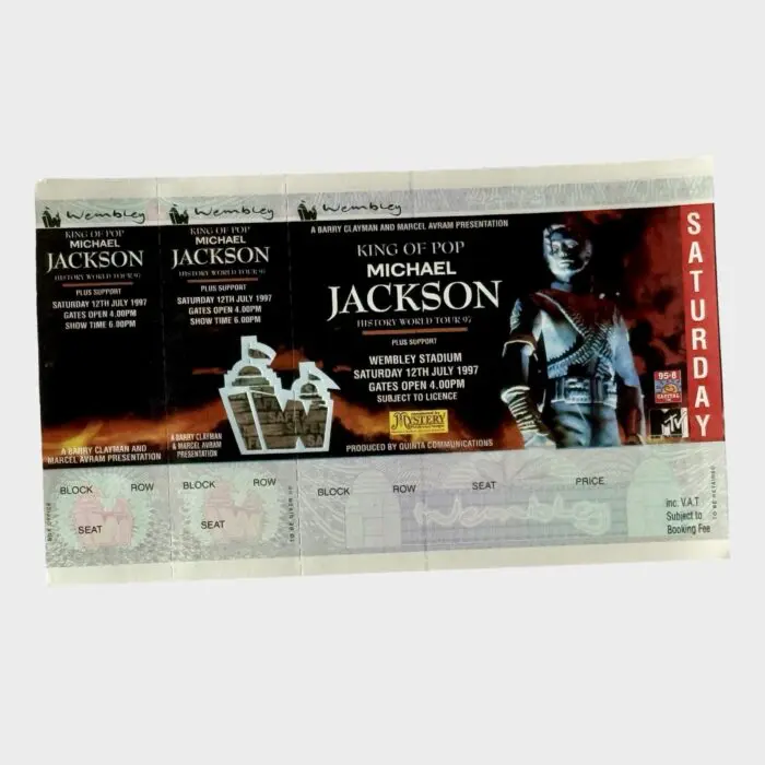 Michael Jackson HIStory World Tour London UK Wembley Stadium July 12, 1997 Saturday