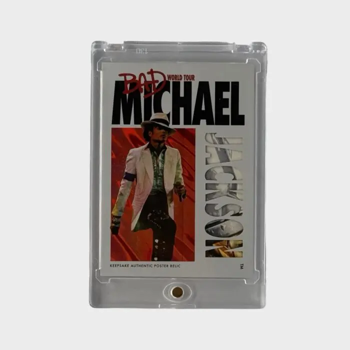 Michael Jackson BAD Tour Keepsake # 274 Red Relic Trading Card 10/87 Poster