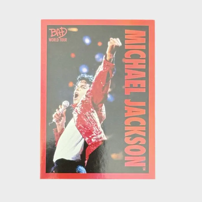 Michael Jackson BAD Tour Keepsake Trading Card # 79 Red Parallel 54/87 Base Throwback