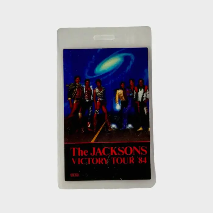 Jacksons Victory Tour Laminated Backstage Pass All Access Production