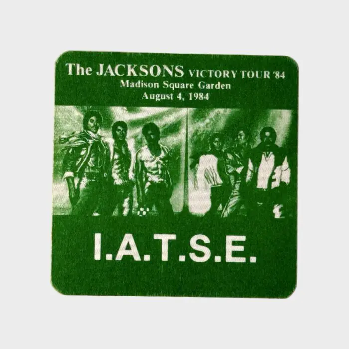 Jacksons Victory Tour Cloth Backstage Pass Madison Square Garden I.A.T.S.E.