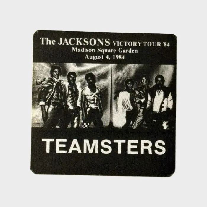 Jacksons Victory Tour Cloth Backstage Pass Madison Square Garden Teamsters
