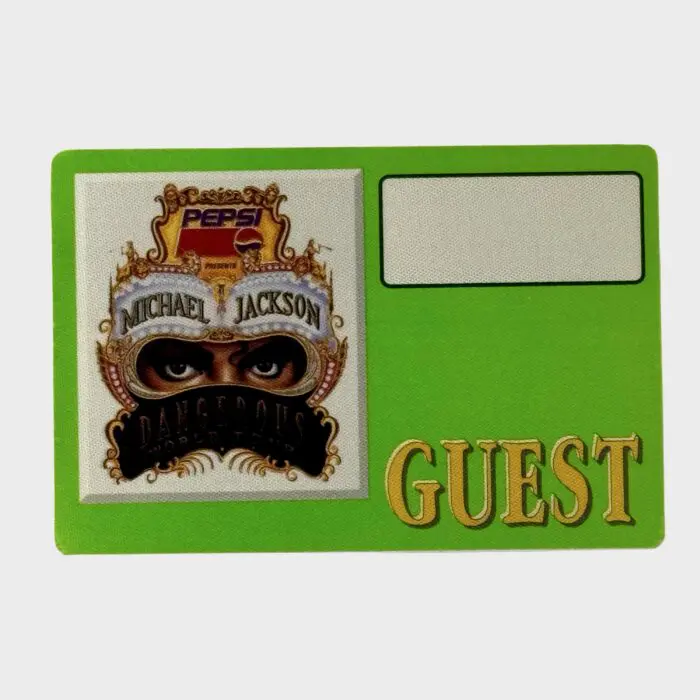 Michael Jackson Dangerous Tour Cloth Backstage Pass Guest
