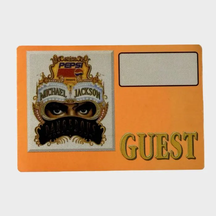 Michael Jackson Dangerous Tour Cloth Backstage Pass Guest
