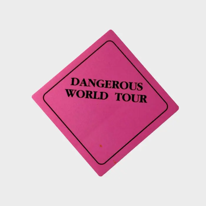 Michael Jackson Dangerous Tour Cloth Backstage Pass