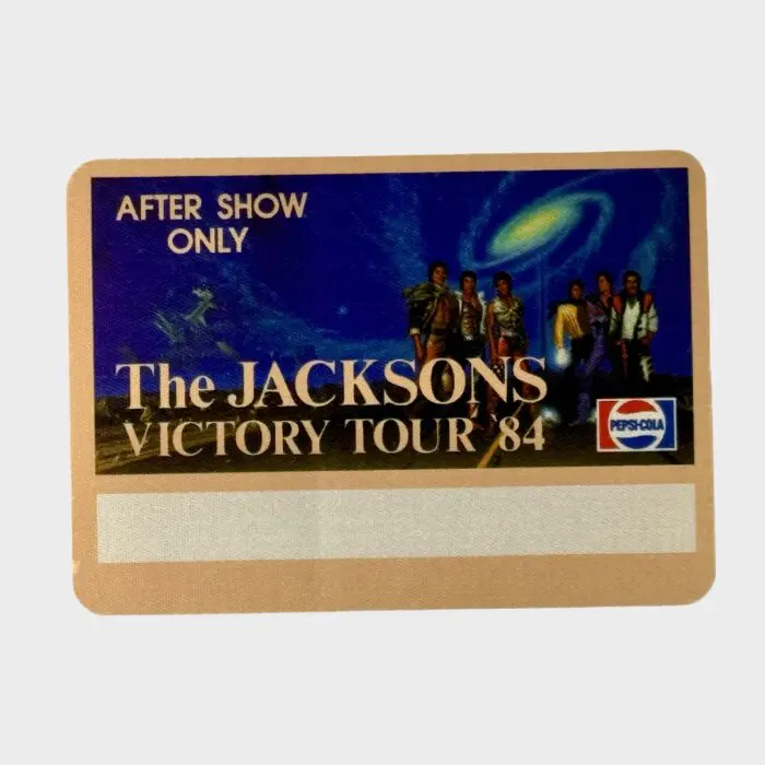 Jacksons Victory Tour Cloth Backstage Pass After Show Only
