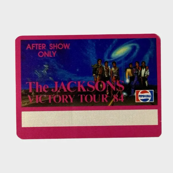 Jacksons Victory Tour Cloth Backstage Pass After Show Only
