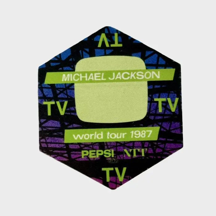 Michael Jackson BAD Tour Cloth Backstage Pass TV