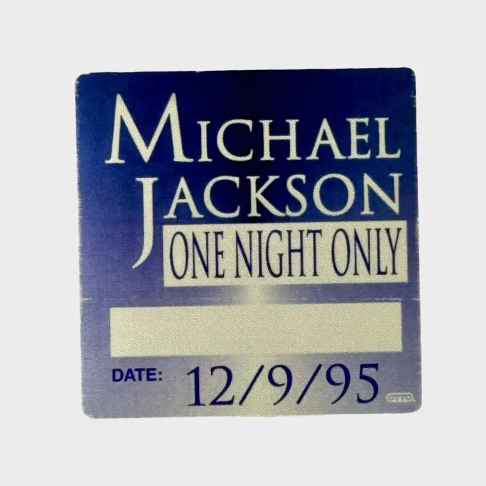 Michael Jackson One Night Only Cloth Backstage Pass