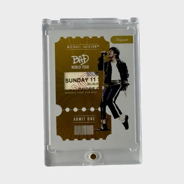 Michael Jackson BAD Tour Keepsake # 281 Gold Relic Trading Card 06/17 Ticket