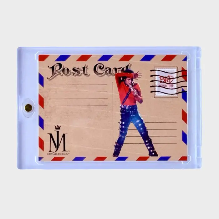 Michael Jackson BAD Tour Keepsake Trading Card # 158 Red Parallel 05/87 Postcard