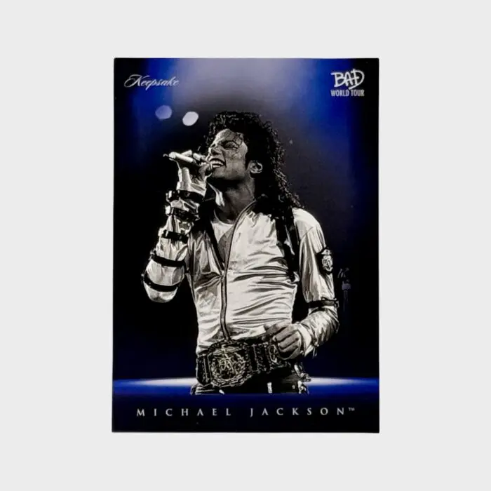 Michael Jackson BAD Tour Keepsake Trading Card # 45 Spotlight Base Blue