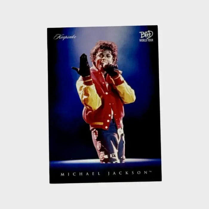 Michael Jackson BAD Tour Keepsake Trading Card # 37 Spotlight Base Blue