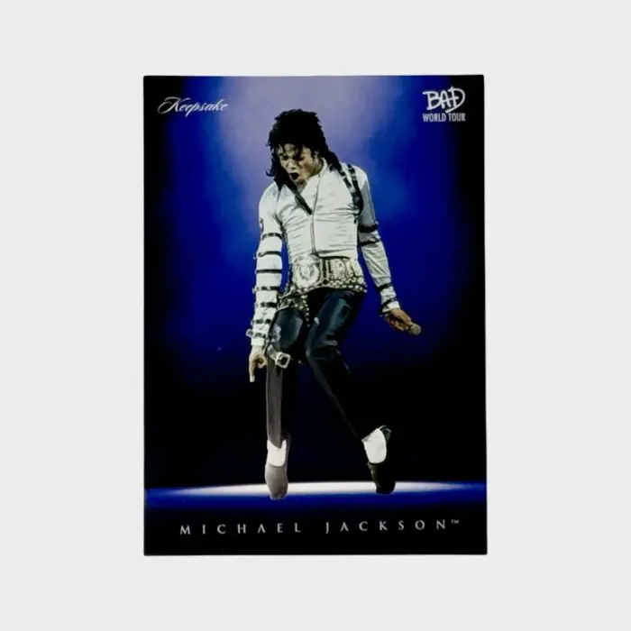 Michael Jackson BAD Tour Keepsake Trading Card # 50 Spotlight Base Blue