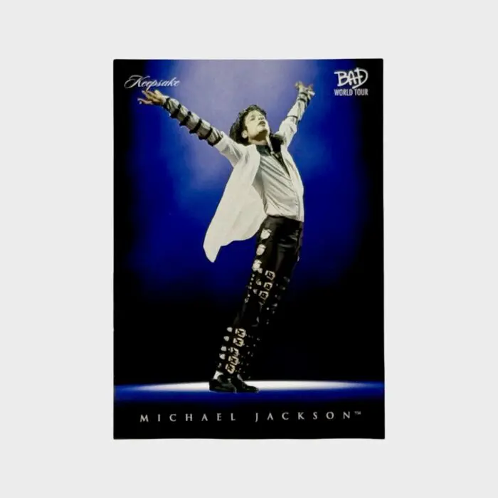 Michael Jackson BAD Tour Keepsake Trading Card # 52 Spotlight Base Blue