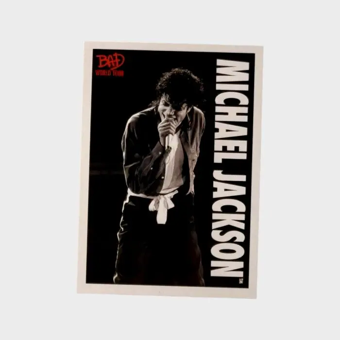 Michael Jackson BAD Tour Keepsake Trading Card # 61 Base Shortprint White
