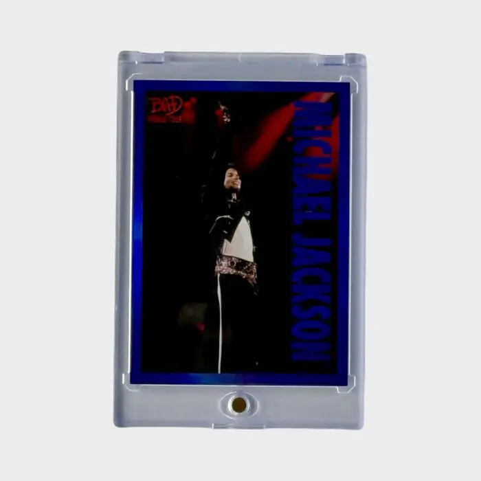 Michael Jackson BAD Tour Keepsake Trading Card # 77 Base Shortprint Blue
