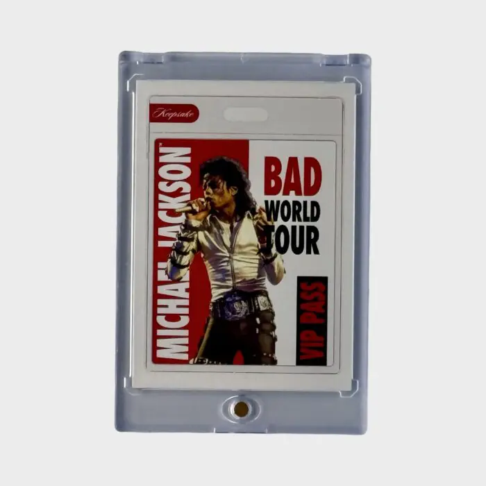 Michael Jackson BAD Tour Keepsake Trading Card # 114 VIP Pass White