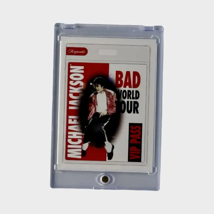 Michael Jackson BAD Tour Keepsake Trading Card # 115 VIP Pass White