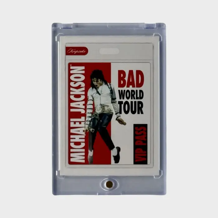 Michael Jackson BAD Tour Keepsake Trading Card # 117 VIP Pass White
