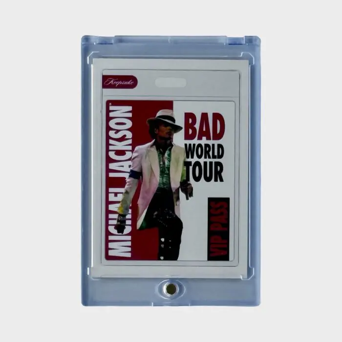 Michael Jackson BAD Tour Keepsake Trading Card # 120 VIP Pass White