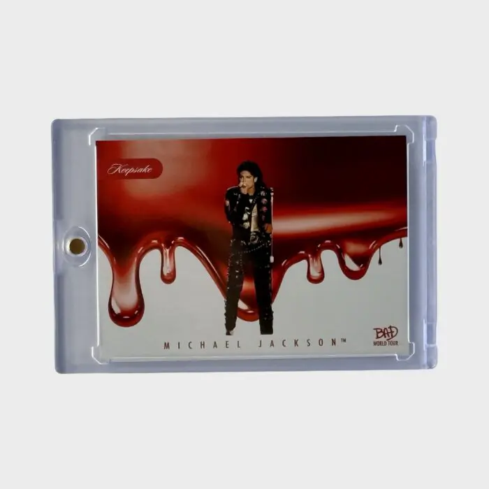 Michael Jackson BAD Tour Keepsake Trading Card # 240 Red Parallel Drip 83/87