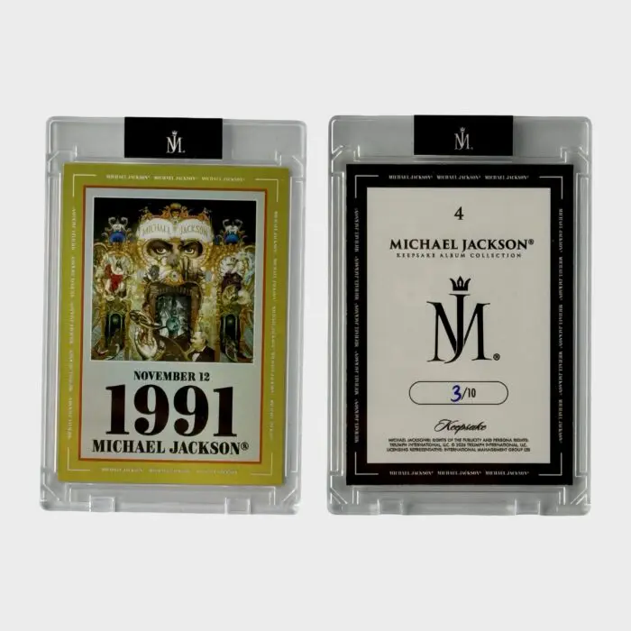Michael Jackson Keepsake Album Collection Trading Card ‘Dangerous’ 3 of 10 Hand Numbered