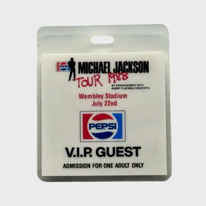 Michael Jackson BAD Tour Laminated VIP Guest Backstage Pass Wembley