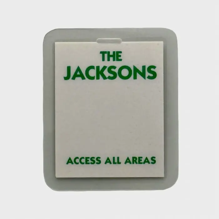 Jacksons Triumph Tour Laminated Backstage Pass Crew Access All Areas