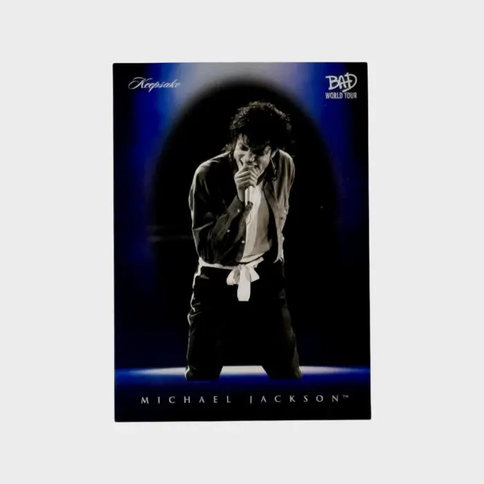 Michael Jackson BAD Tour Keepsake Trading Card # 35 Spotlight Base Blue