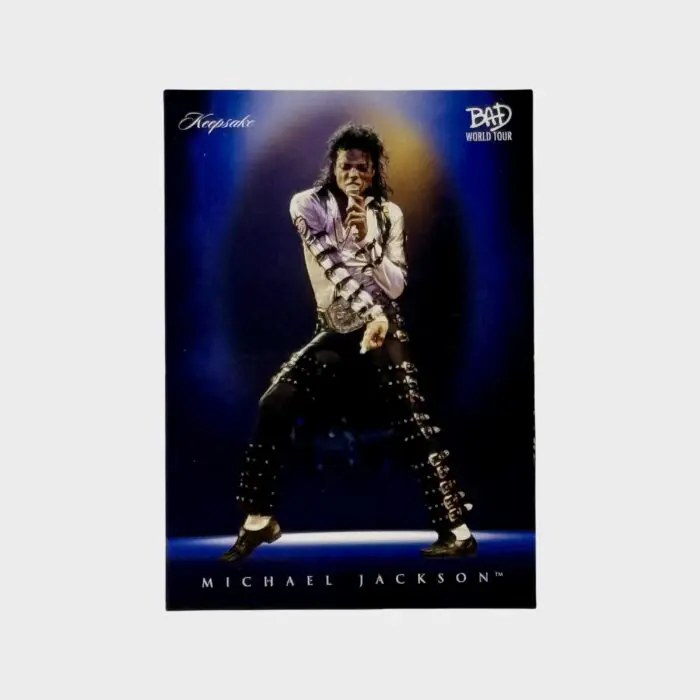 Michael Jackson BAD Tour Keepsake Trading Card # 51 Spotlight Base Blue