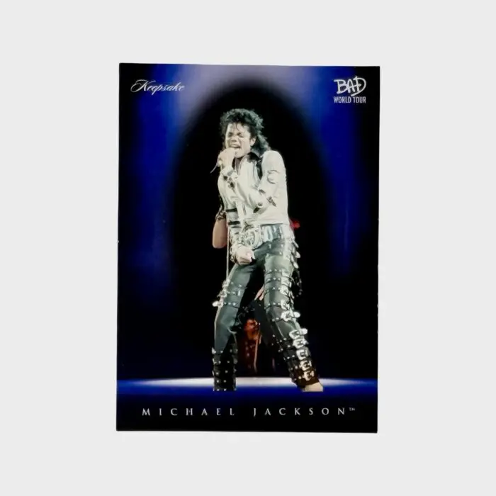 Michael Jackson BAD Tour Keepsake Trading Card # 36 Spotlight Base Blue
