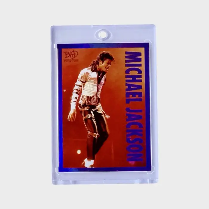 Michael Jackson BAD Tour Keepsake Trading Card # 64 Shortprint Blue Foil