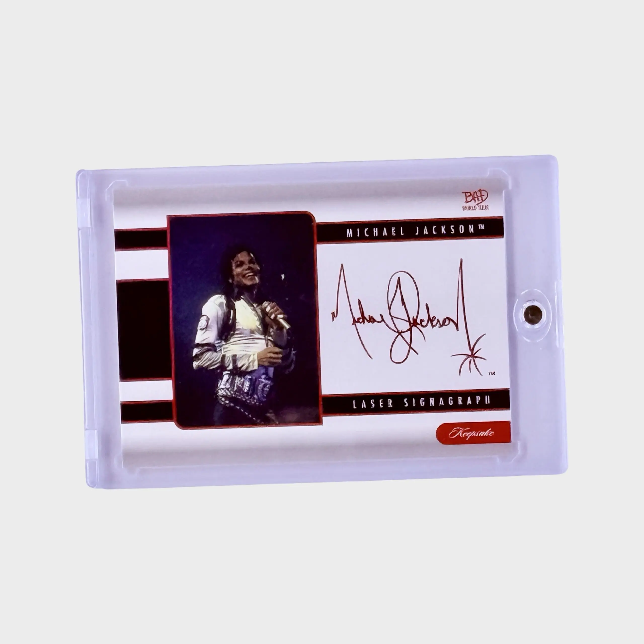 Michael Jackson BAD Tour Keepsake Trading Card # 135 Red Laser