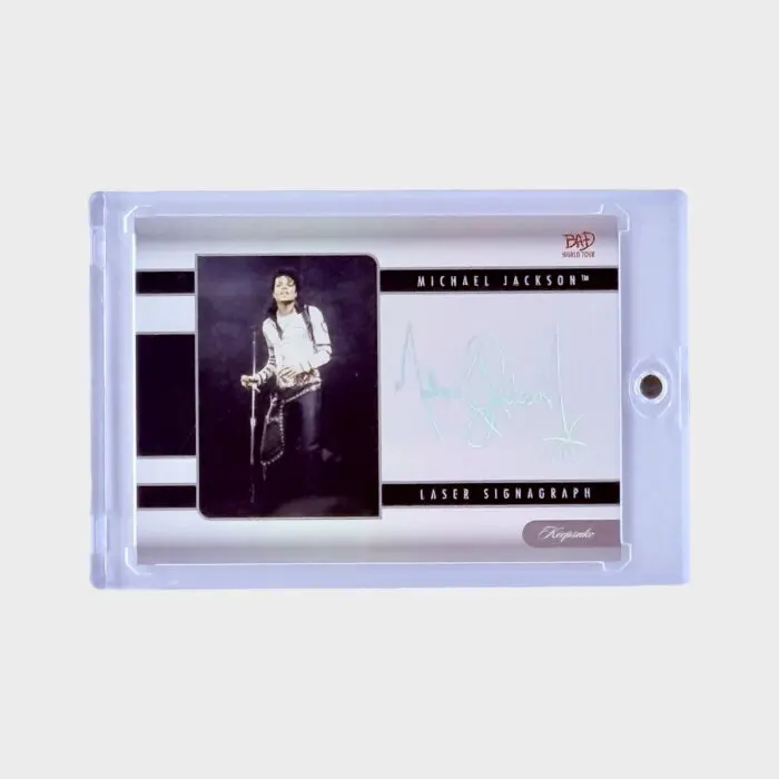 Michael Jackson BAD Tour Keepsake Trading Card # 147 Laser SignaGraph Platinum 01/15