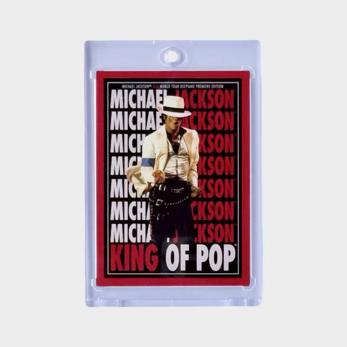 Michael Jackson BAD Tour Keepsake Trading Card # 200 Red 28/87 Poster