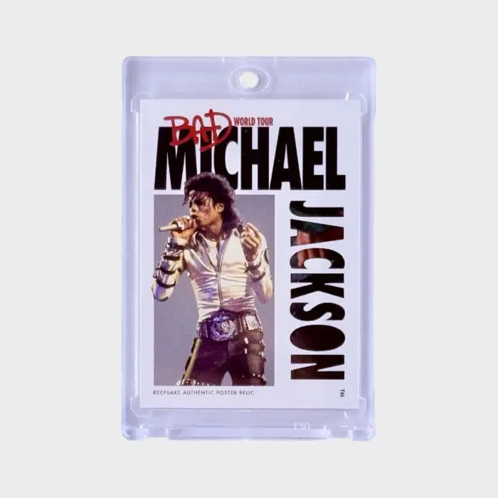 Michael Jackson BAD Tour Keepsake # 279 Platinum Relic Trading Card 13/15 Poster