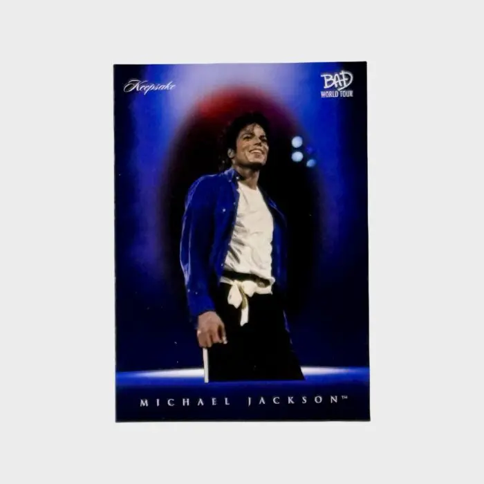 Michael Jackson BAD Tour Keepsake Trading Card # 47 Spotlight Base Blue
