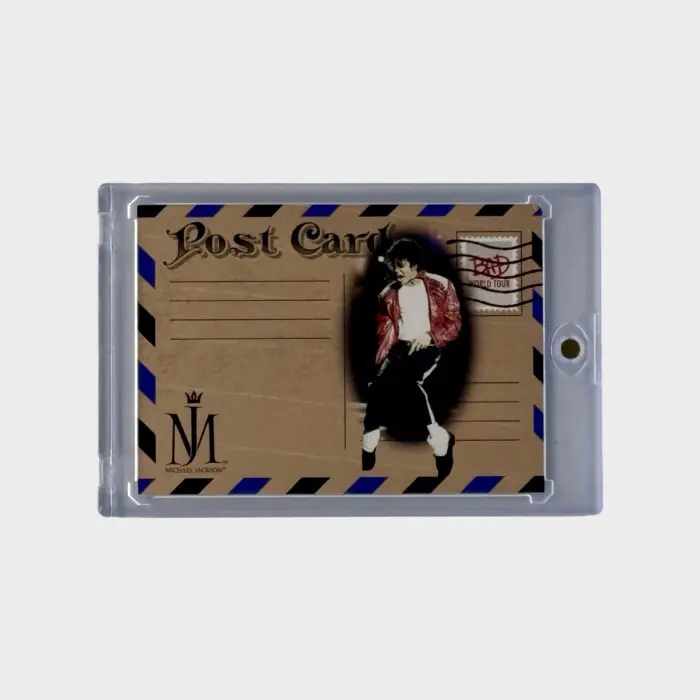 Michael Jackson BAD Tour Keepsake Trading Card # 167 Postcard Blue Base