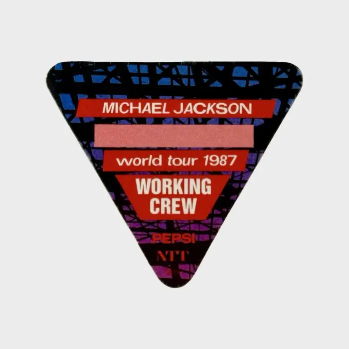 Michael Jackson BAD Tour Cloth Backstage Pass Working Crew