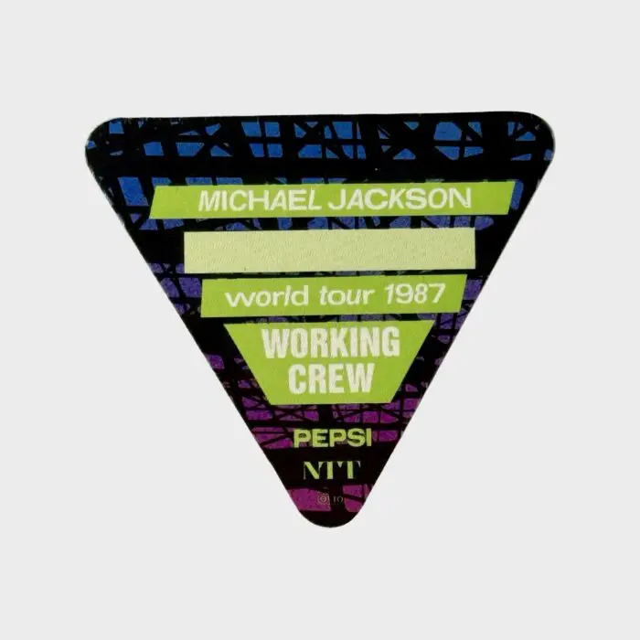 Michael Jackson BAD Tour Cloth Backstage Pass Working Crew