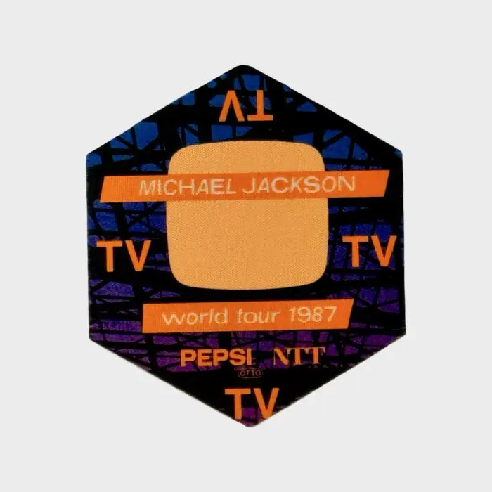 Michael Jackson BAD Tour Cloth Backstage Pass TV
