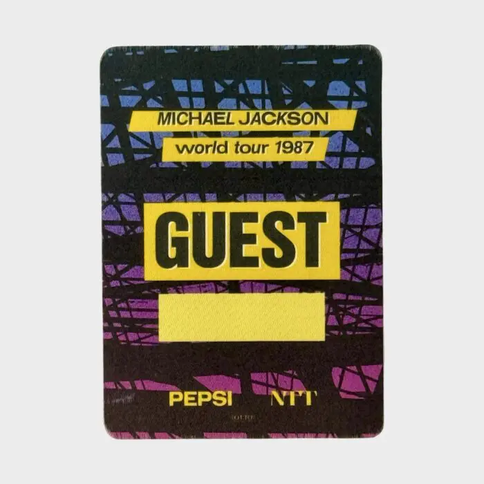 Michael Jackson BAD Tour Cloth Backstage Pass Guest