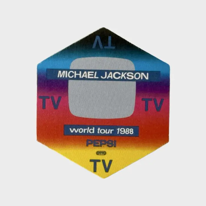 Michael Jackson BAD Tour Cloth Backstage Pass TV