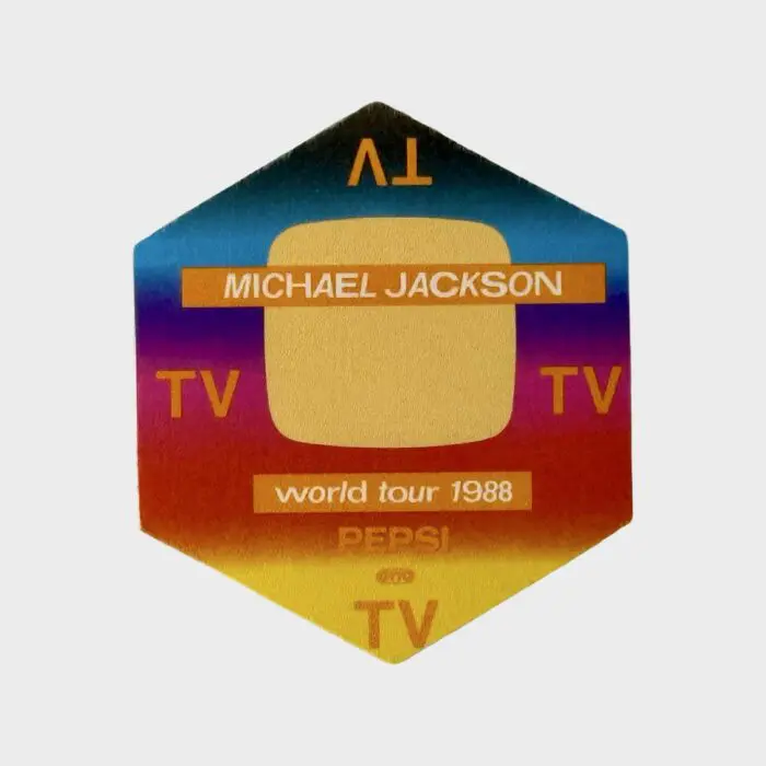 Michael Jackson BAD Tour Cloth Backstage Pass TV