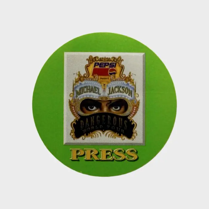 Michael Jackson Dangerous Tour Cloth Backstage Pass Press