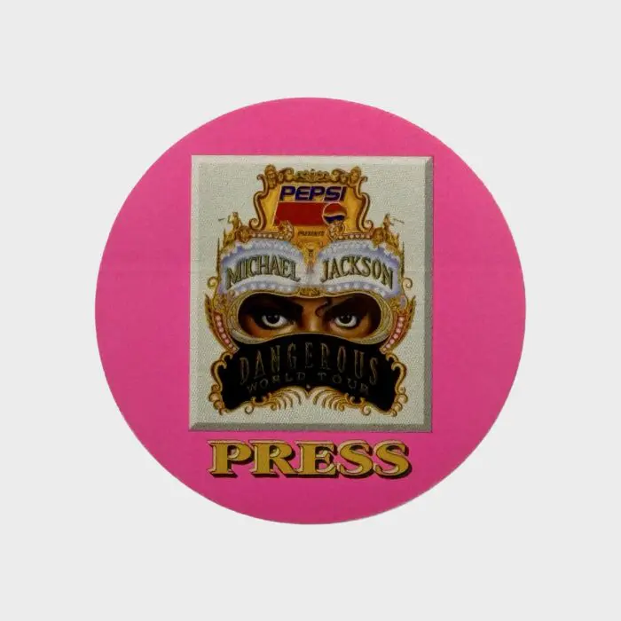 Michael Jackson Dangerous Tour Cloth Backstage Pass Press