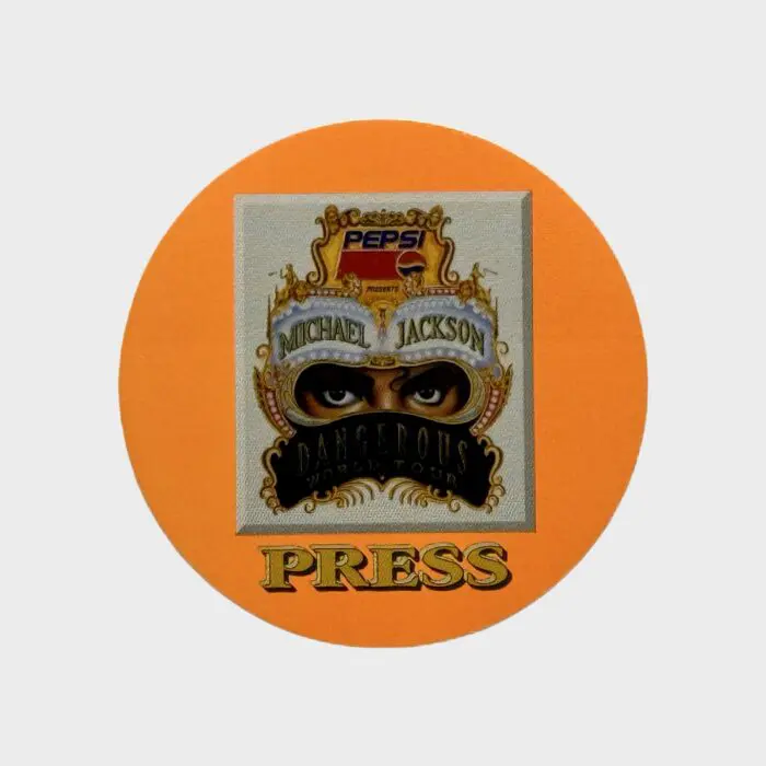 Michael Jackson Dangerous Tour Cloth Backstage Pass Press